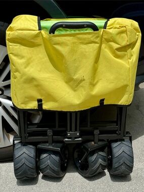 Yellow Folding Utility Cart with Black Frame